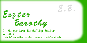 eszter barothy business card